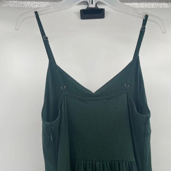 YATHON Womens Sundress Spaghetti Straps Ruched Green Size Medium NEW - Picture 6 of 9